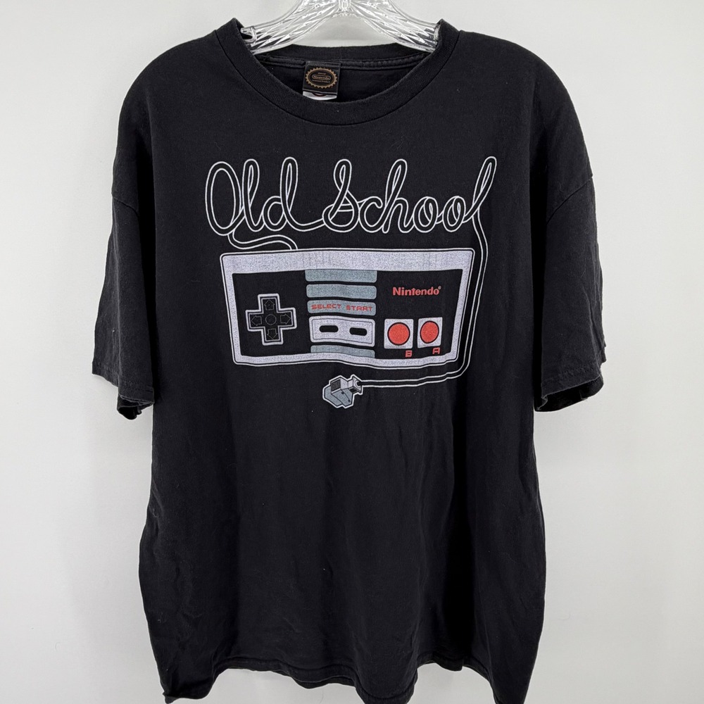 Nintendo‎ Old School NES Controller Graphic T-Shirt Black Mens Large 2016